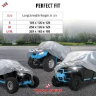 QUAD ponyva - L méret - 320x165x185 cm ezüst - All Weather - WALSER