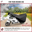 Motortakaró ponyva BASIC - SPORT - M méret - 215x95x120 cm fekete - WALSER