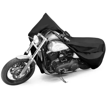 Motortakaró ponyva BASIC - CHOPPER - L méret - 250x100x130 cm fekete - WALSER