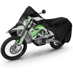   Motortakaró ponyva BASIC - ENDURO - XL méret - 255x110x135 cm fekete - WALSER