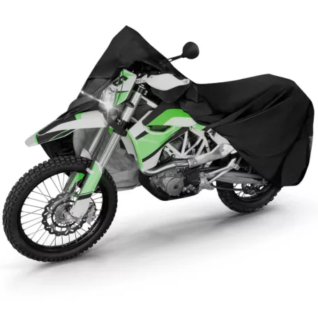 Motortakaró ponyva BASIC - ENDURO - XL méret - 255x110x135 cm fekete - WALSER