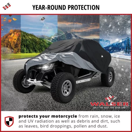 QUAD ponyva - M méret - 255x120x120 cm fekete - All Weather - WALSER