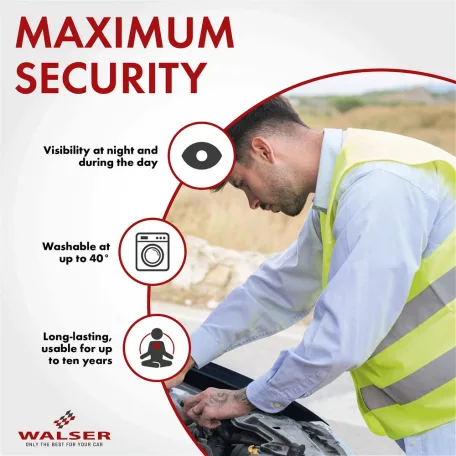 Láthatósági fényvisszaverő mellény - XL méret - WALSER