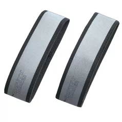   Fényvisszaverő tépőzáras szalag - 40x3,8 cm - ezüst, fekete - 2 db - WALSER