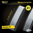 Fényvisszaverő tépőzáras szalag - 40x3,8 cm - ezüst, fekete - 2 db - WALSER