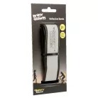 Fényvisszaverő tépőzáras szalag - 40x3,8 cm - ezüst, fekete - 2 db - WALSER