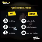 Fényvisszaverő tépőzáras szalag - 40x3,8 cm - ezüst, narancssárga - 2 db - WALSER