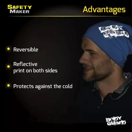 Sport sapka fényvisszaverő BODYGUARD emblémával - kék-fekete - WALSER