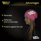 Sport sapka fényvisszaverő BODYGUARD emblémával - pink-fekete - WALSER