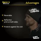 Sport sapka fényvisszaverő BODYGUARD emblémával - fekete - WALSER