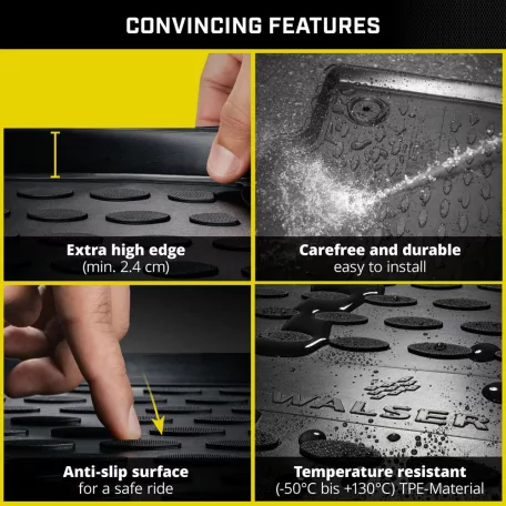 Alfa Romeo Stelvio (949) - peremes gumiszőnyeg garnitúra - XTR - WALSER