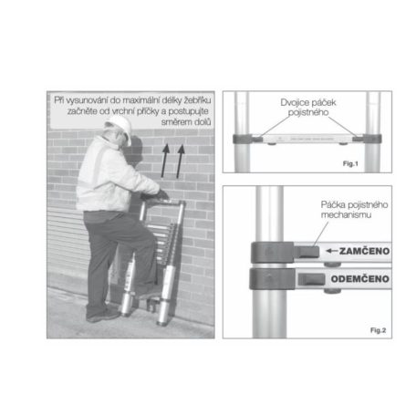 WERNER ZTRUST taktikai Teleszkópos alumínium létra 1x15 fokos 4,4m -G21 Alumínium Létra - Teleszkópos - 4,4m